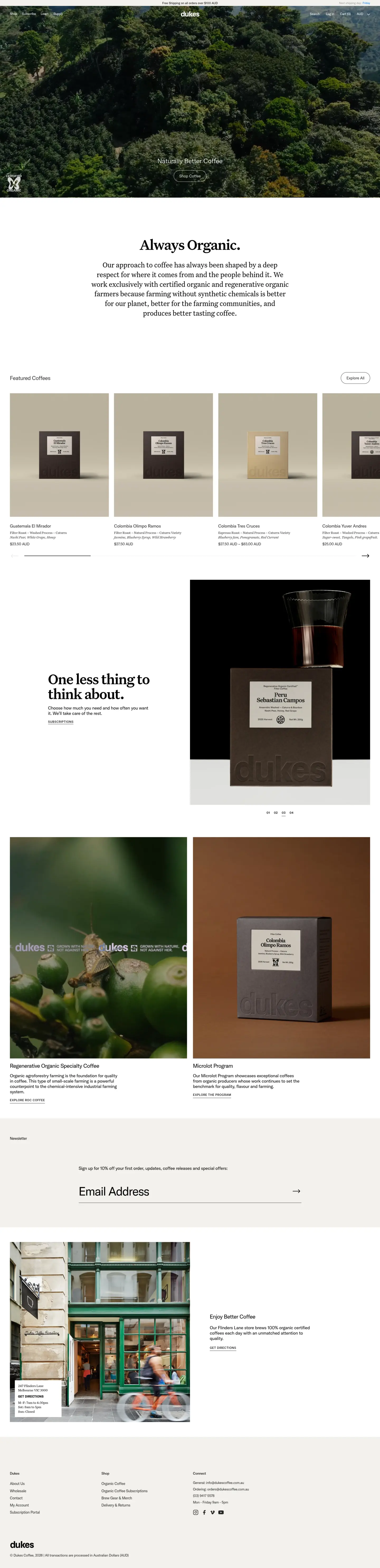 Dukes Coffee project preview